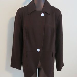 NWT Chicos Black Label Curved Hem Jacket L